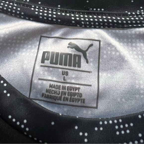 puma Youth Large Boy’s Dri Fit Short Sleeved Black Top, Preloved - Picture 3 of 4
